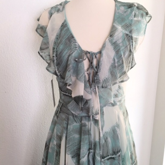 Lulus MEANT TO BE SAGE GREEN PRINT HIGH-LOW DRESS - Picture 7 of 9